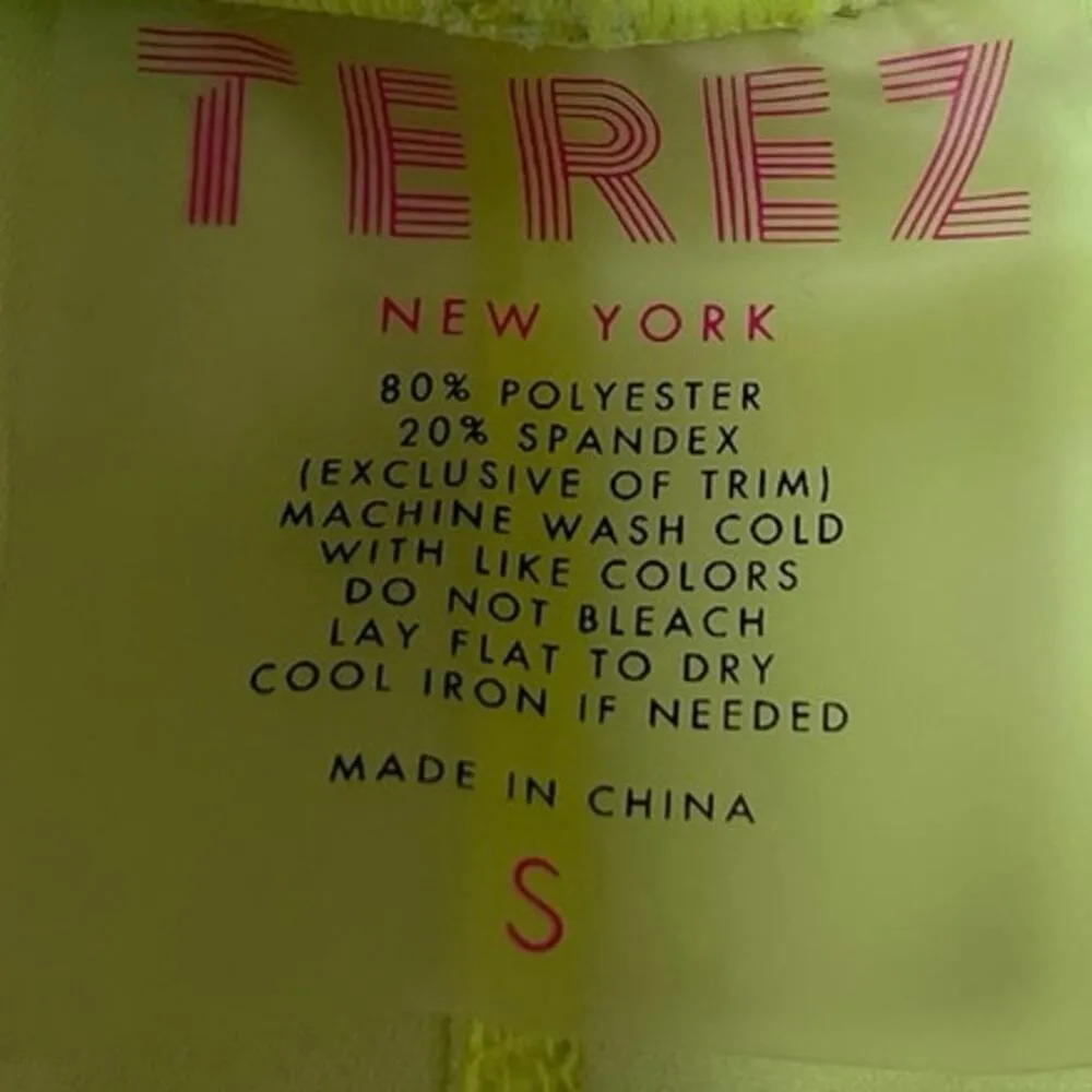 Terez Green High Rise Wide Waistband High Rise Workout Athletic Bike Short Sz S - Image 3