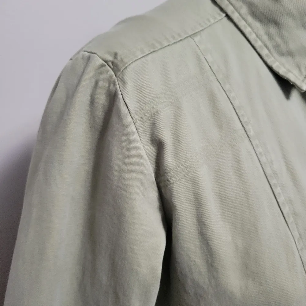 Vintage Woolrich sage fleece lined shirt jacket size small - Image 2