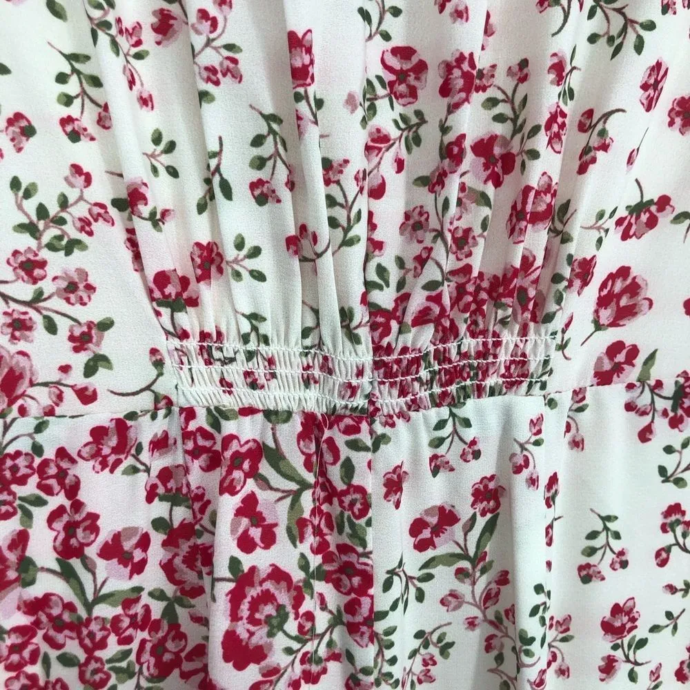 Gal Meets Glam Collection Brigitte Floral Tie Cuff Print Maxi Dress size 2 - Image 8