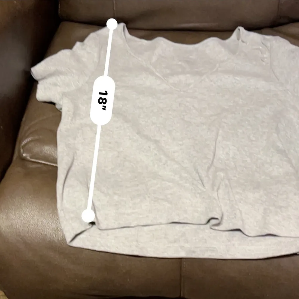 One Step Up Ribbed Tee - Women's 2X - Beige Notch Neck - Image 7