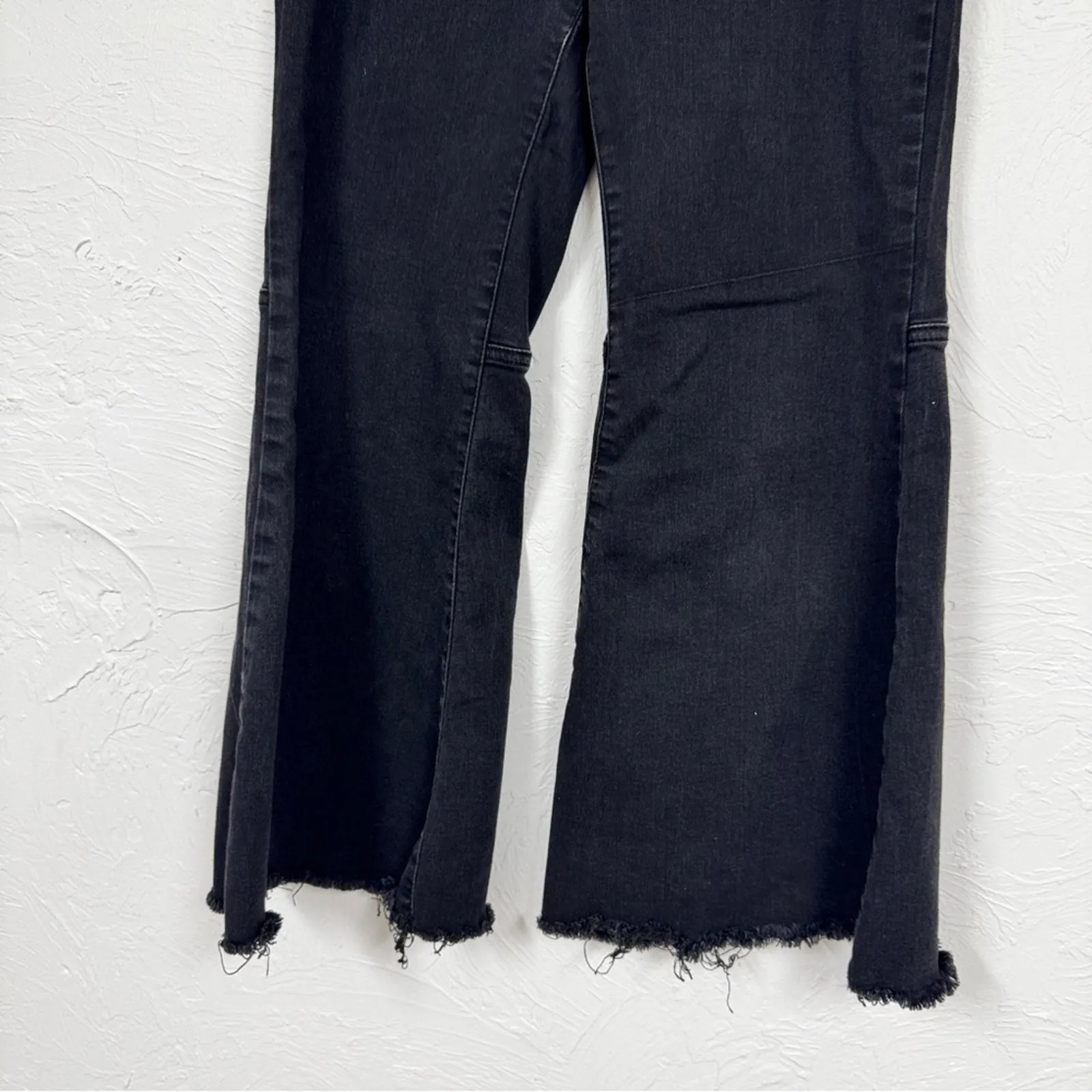 We The Free Black Jayde High Rise Flare Cropped Jeans Womens 30 Festival Hippie - Image 8