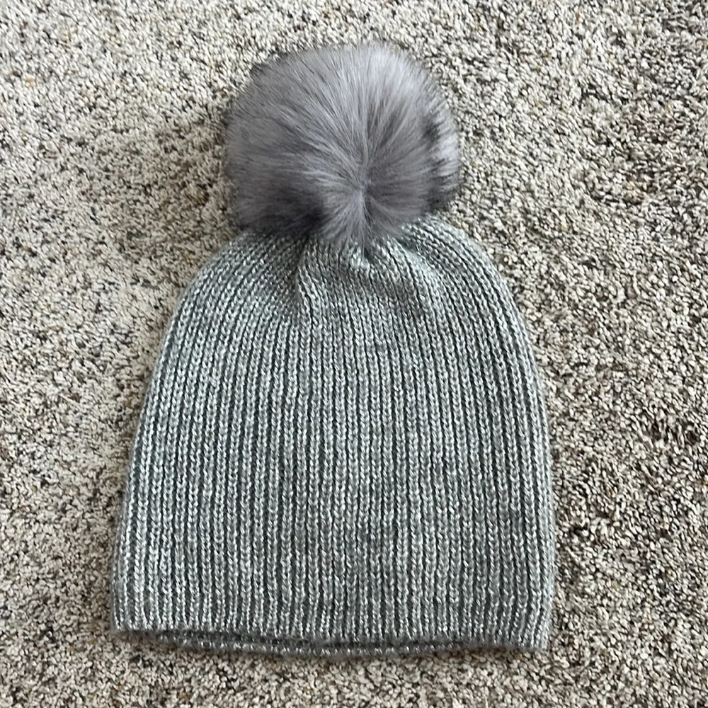 Silver Faux Fur Hat - Image 2