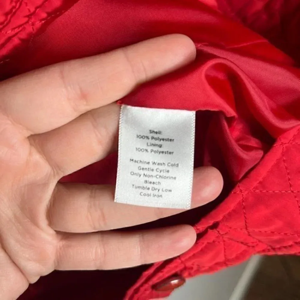 Talbots red quilted light jacket - Image 4