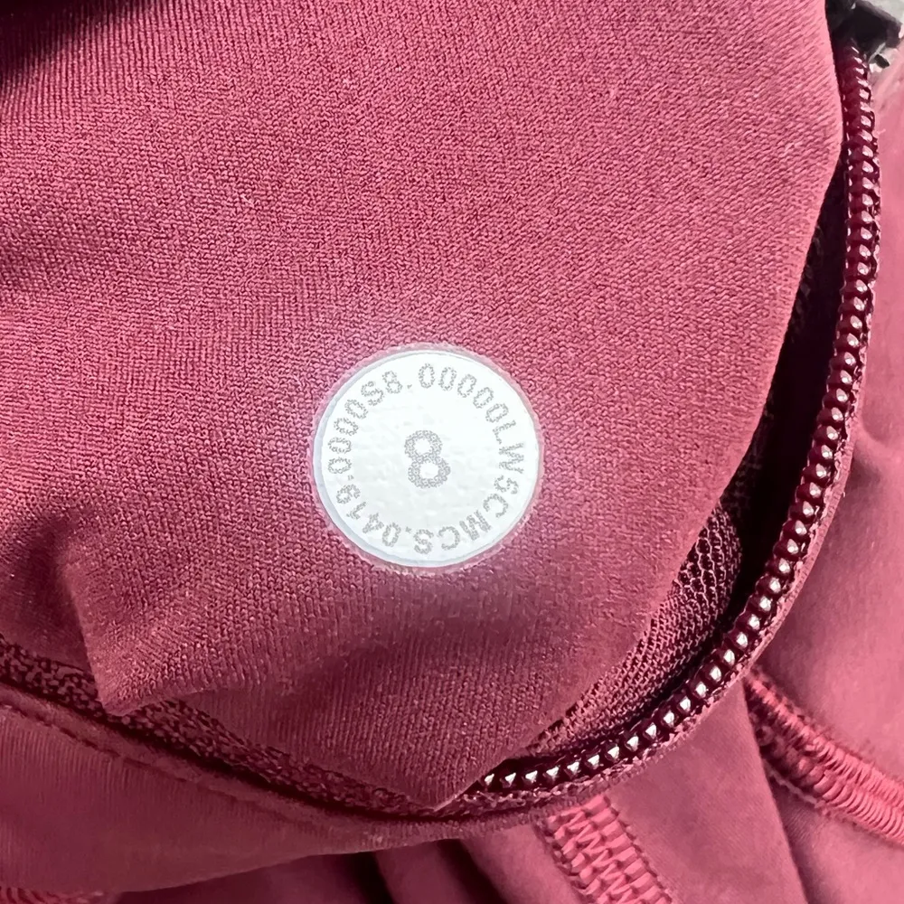 Lululemon Speed Wunder Mid-Rise Tight 28" *Speckle Shine Garnet/Garnet (Size 8) - Image 11