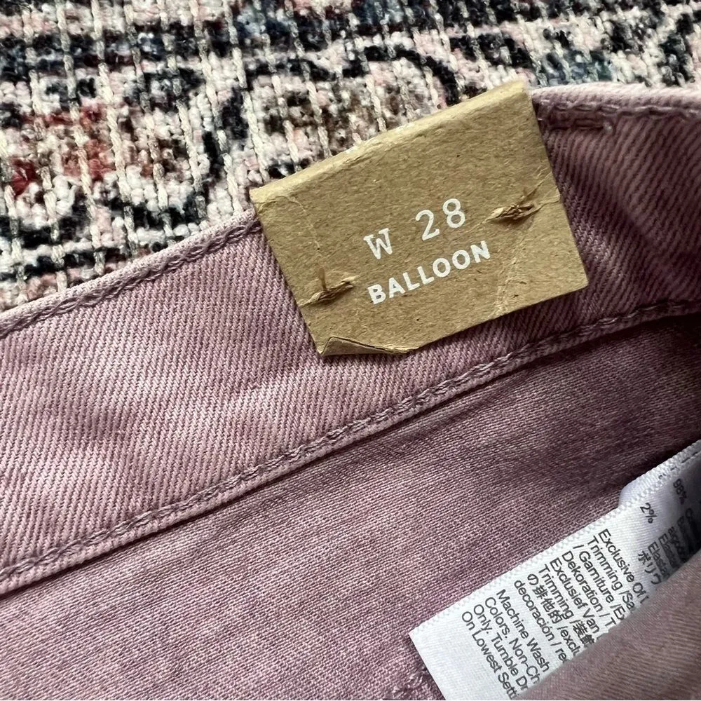 NWT MADEWELL Balloon Jeans Garment-Dyed Edition in Provence Grape Lavender 28 - Image 8