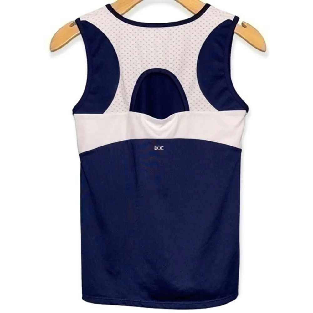Duc Sport Women’s Size S Navy Blue White Racerback Tennis Tank Top - Image 3
