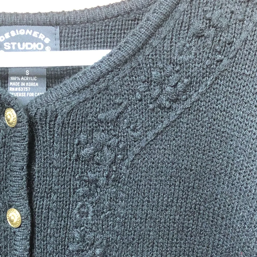Vintage Sweater Small Studio Designer Original Black Sweater - Image 4
