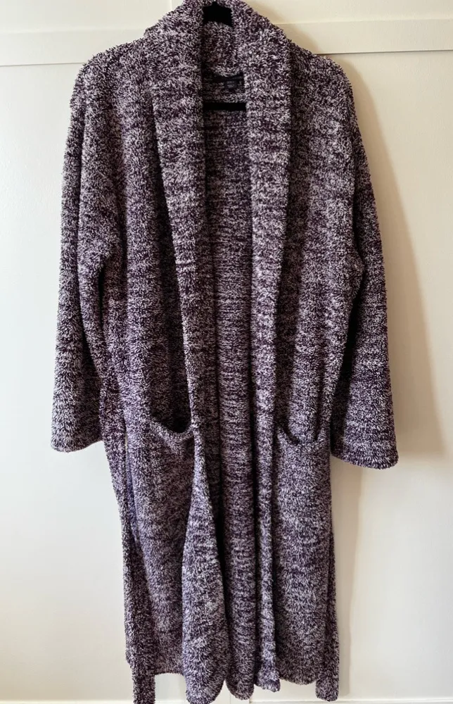 Barefoot Dreams Cozychic Knit‎ Purple Soft Robe With Tie Women’s Size 2 - Image 1