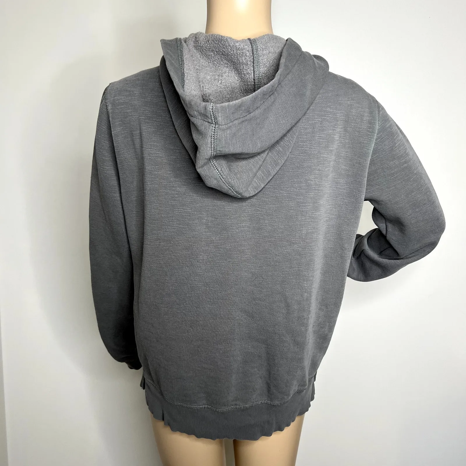 Boston Bruins Lace Up Gray Hooded Sweatshirt - Image 3