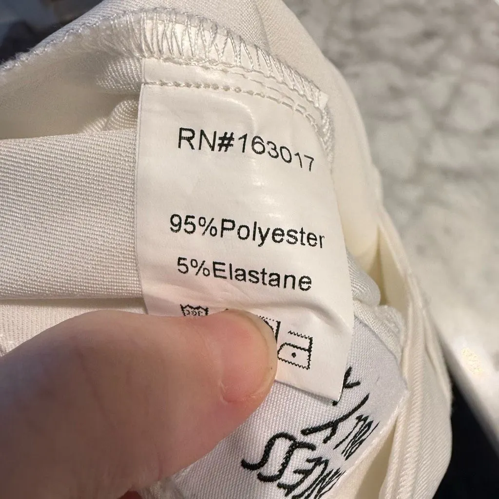 Princess Polly Women’s 2 White Wide Leg Dress Pants Trouser Career Workwear - Image 5