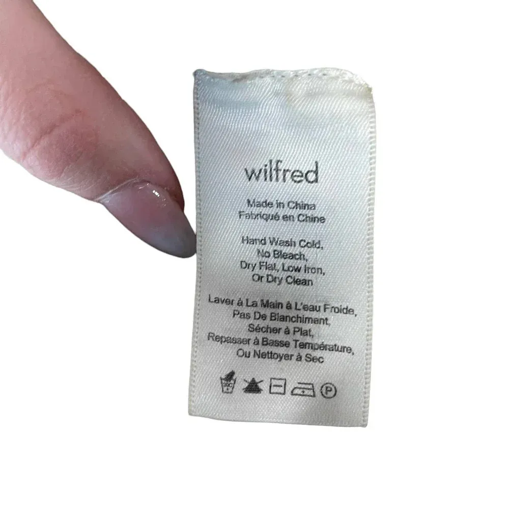 Aritzia Wilfred Camel‎ Tan V-Neck Long Sleeve Sweater Midi Dress Size Small - Image 7