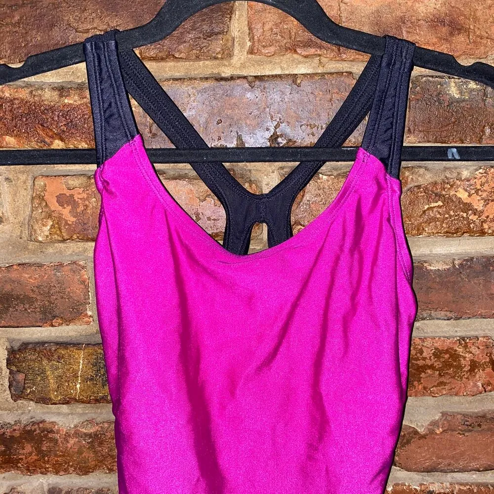 Speedo Fuchsia Pink Contemporary Ultraback One Piece Swim Bathing Suit Women's 6 - Image 2