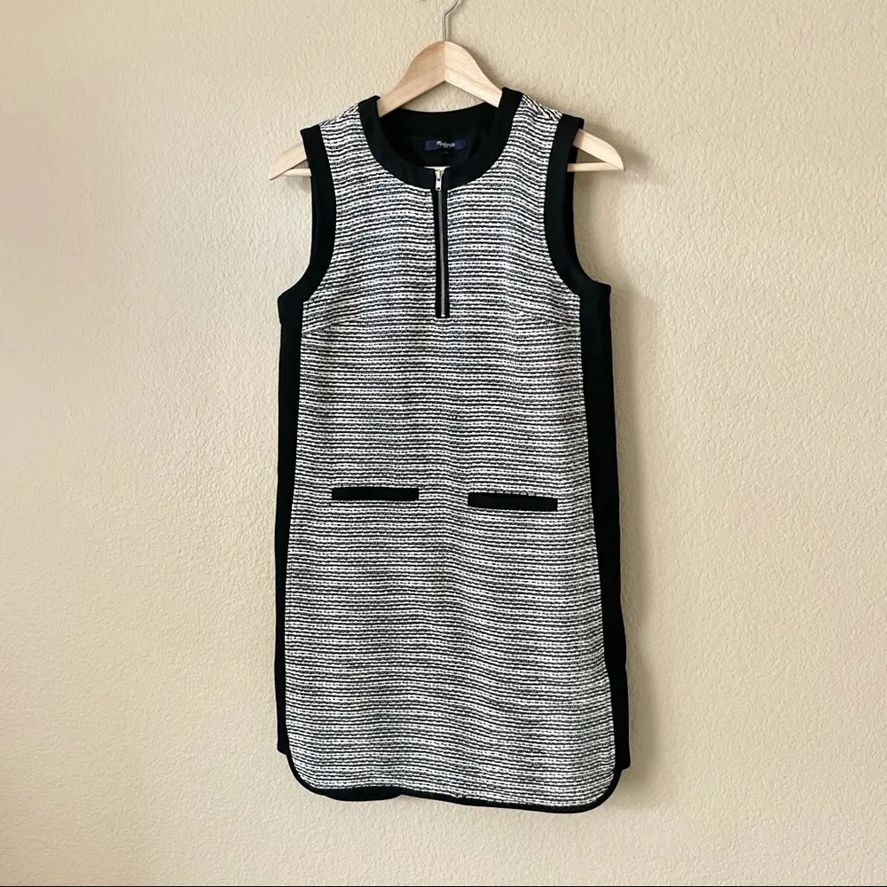 Madewell Tweed Weave Black & White Shift Dress - Image 17