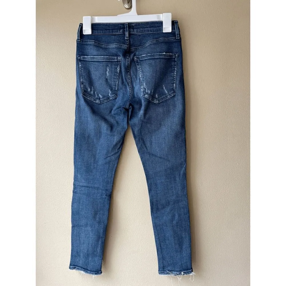 AGOLDE Sophie High Rise Skinny Distressed Cropped Jeans Women's Size 25 - Image 2