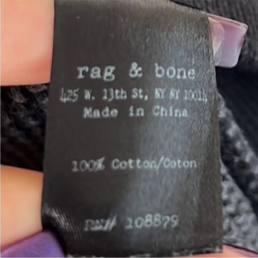 Chunky Grandpa Cotton Academia Cardigan Grey Black Size Small - Image 8