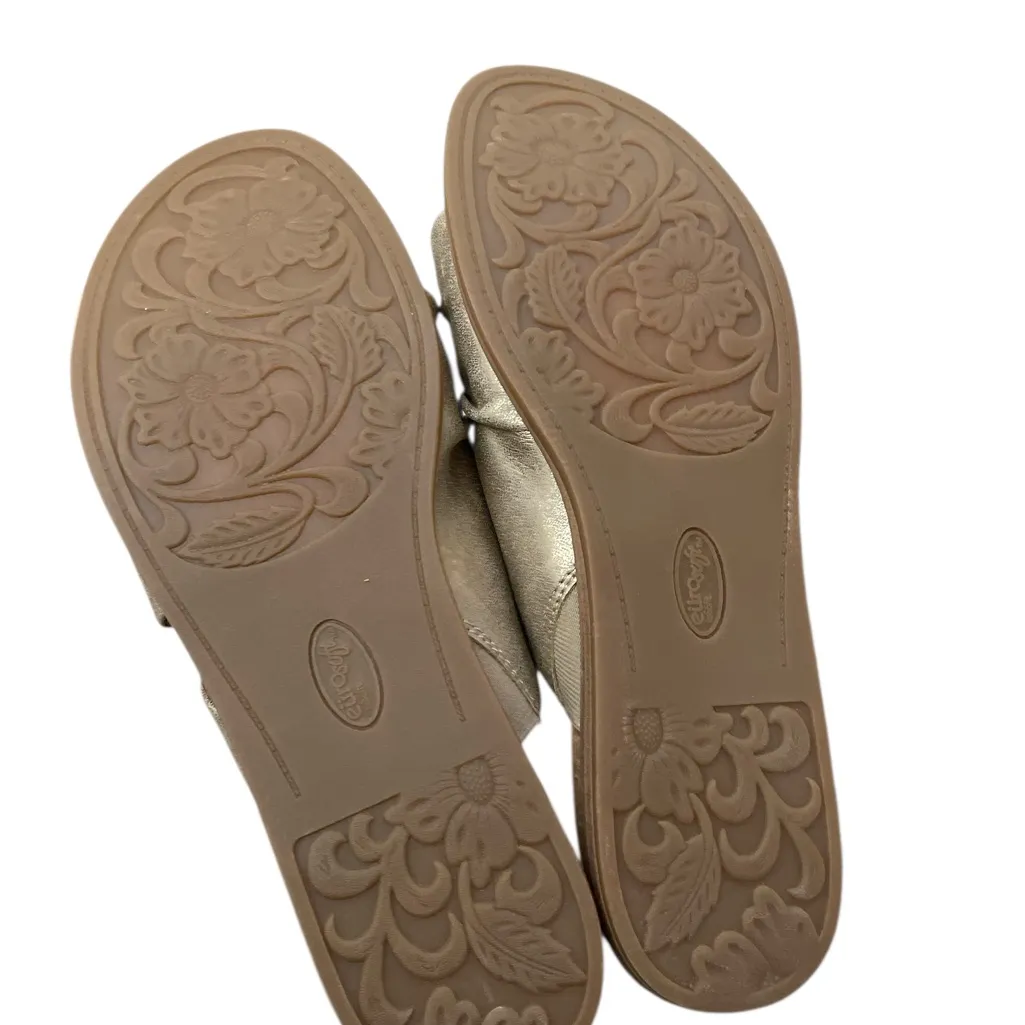 Eurosoft Shimmering Gold Slide Sandals Size 10 - Image 3