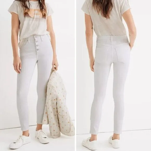 NEW 10" High-Rise Skinny Crop Jeans in Pure‎ Whit, 24 - Image 2