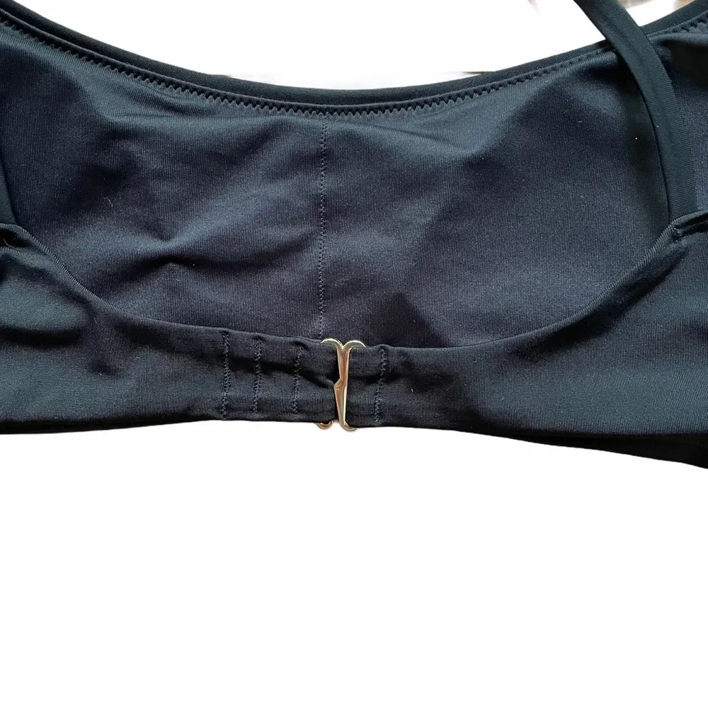 Easy Retro Bikini Swim Top Tie Shoulder Black Size Medium - Image 7