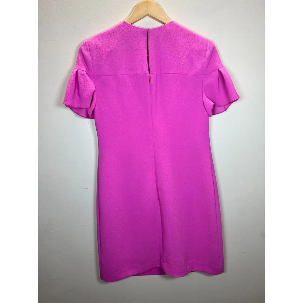 Trina Turk  Women's TD181003 Size 4 Pink Jacinta Shift Dress Short Sleeve EUC - Image 5