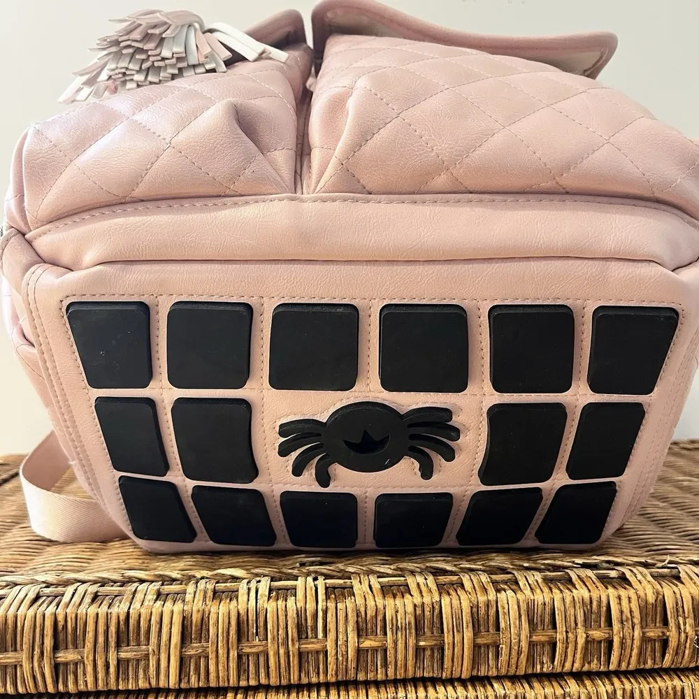 Itzy Ritzy Diaper Bag Backpack Large Capacity Boss Baby Blush Pink Changing Pad - Image 14