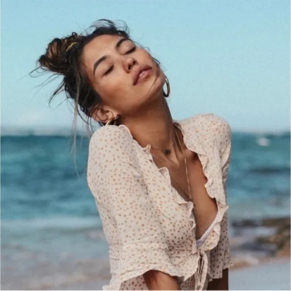 For Love & Lemons Aurora Star Crop Top Size Medium - Image 2