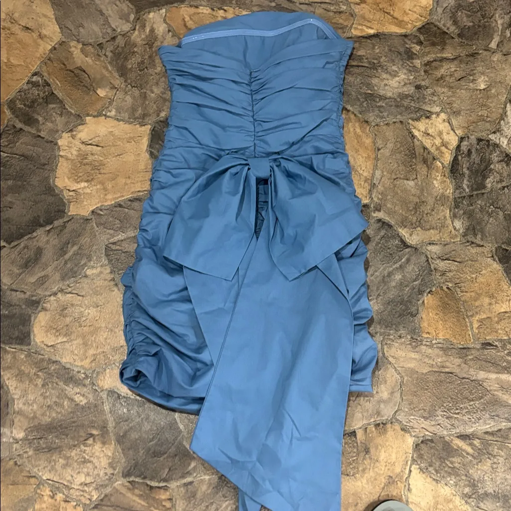 Lucy in the Sky  Blue Mini Dress - Image 4