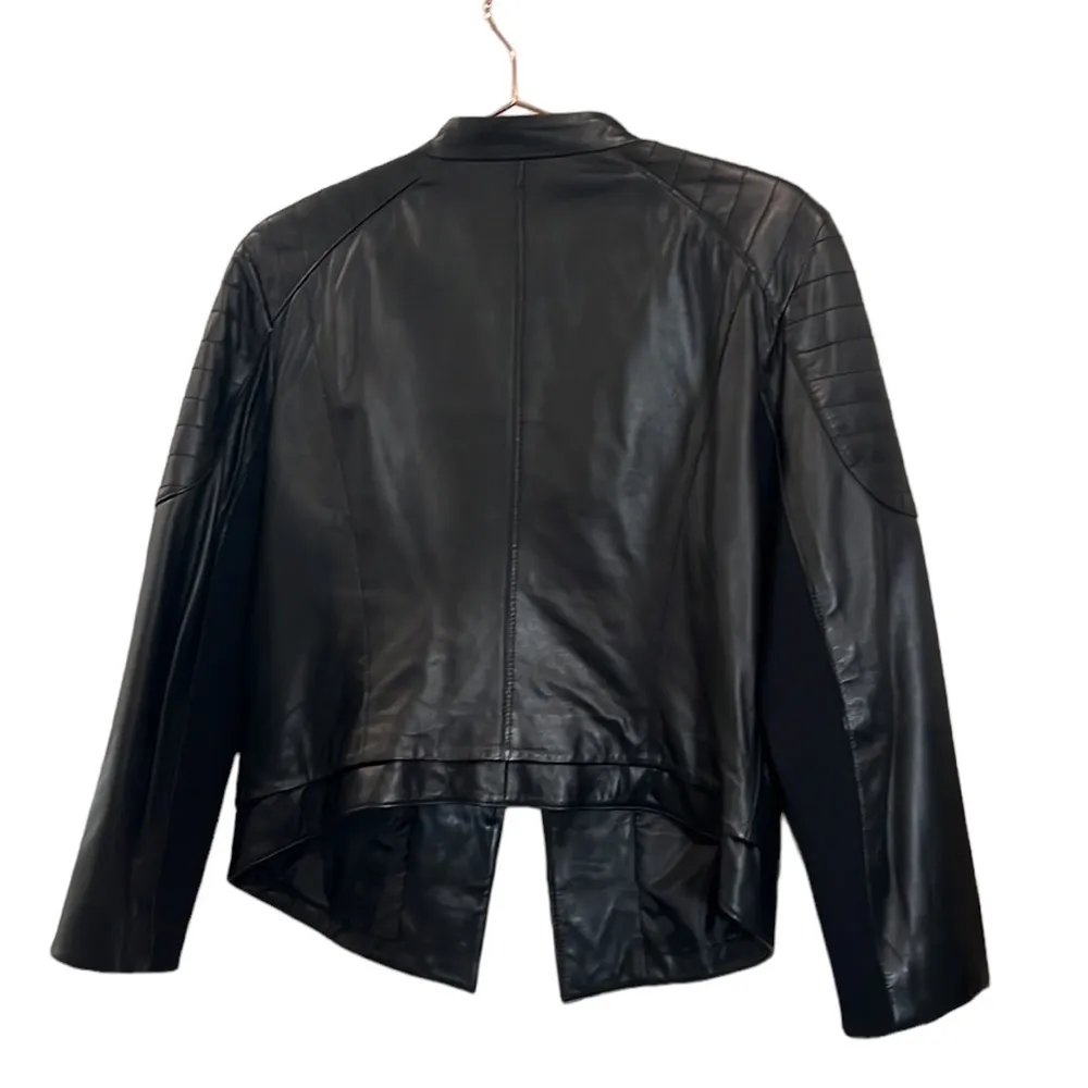 Halogen Black Leather Jacket. Size XL petite. - Image 5