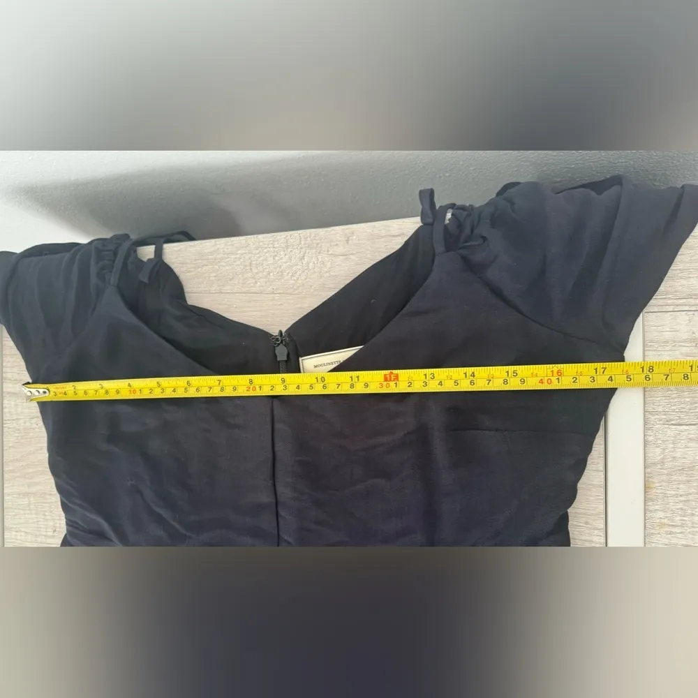 Anthropologie Carina Open-Shoulder Dress Moulinette Soeurs Black Size Small - Image 7