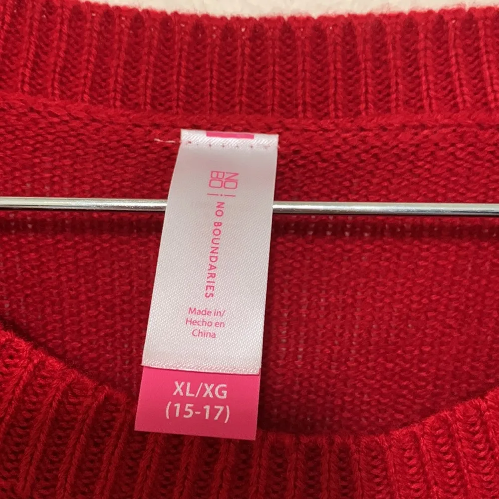 Christmas Sweater reindeer Rudolph ugly sweater jingle woman junior XL 15/17 - Image 2