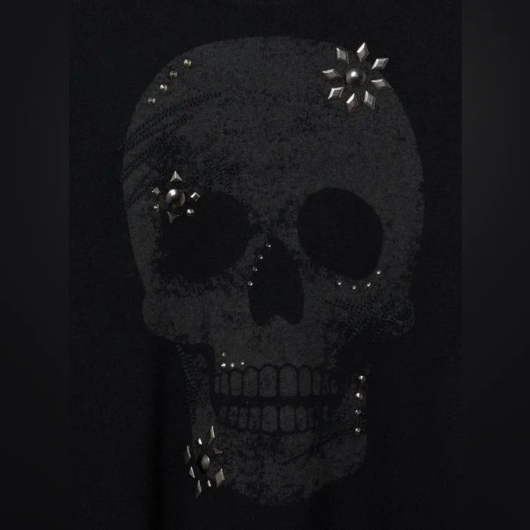 Torrid Skull Classic Fit Sweatshirt Size 00 Womens Medium - Image 8