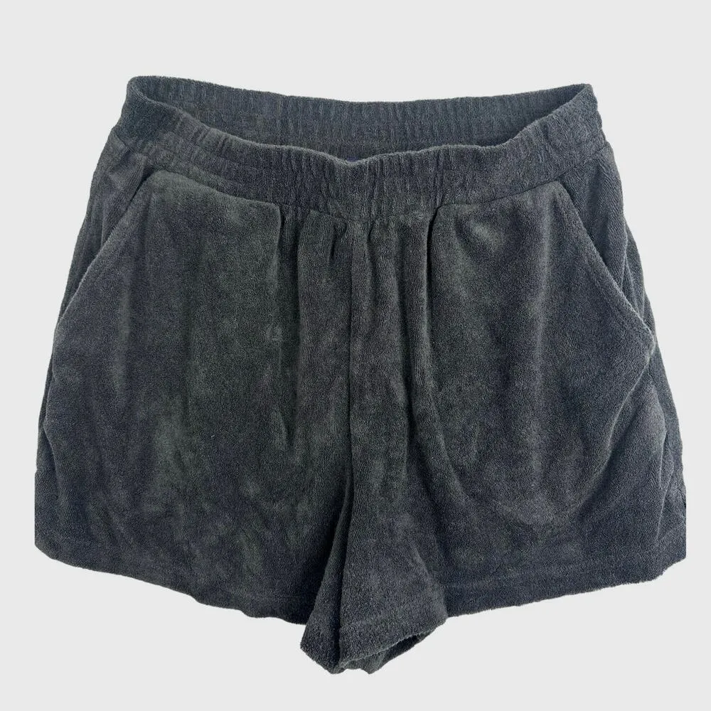 Gap Black Terrycloth Fabric Elastic Waist Pull-on Casual Running Sweat Shorts S - Image 2