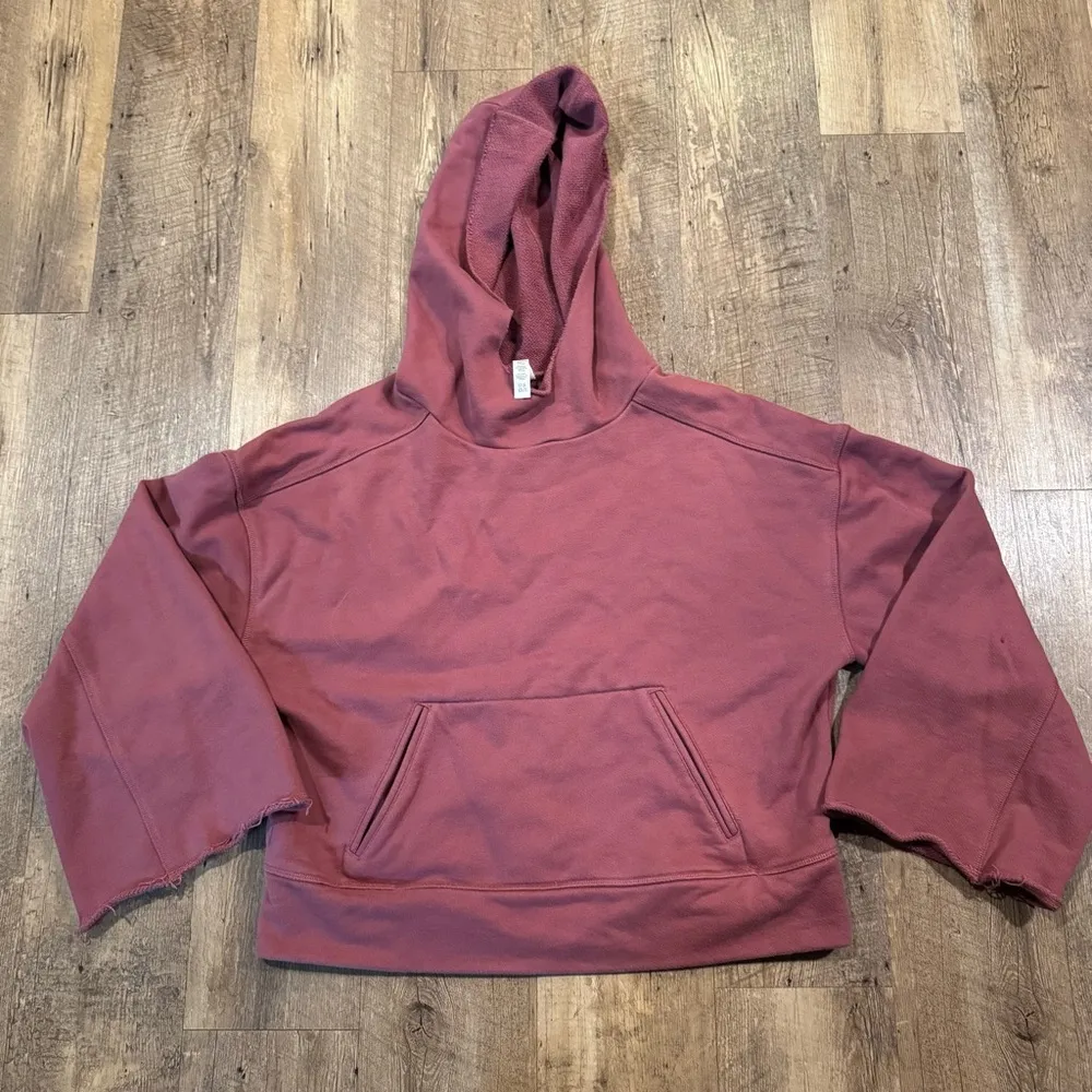 ALO YOGA LOW KEY PINK WIDE SLEEVE HOODIE SWEATSHIRT SIZE Small - Image 3