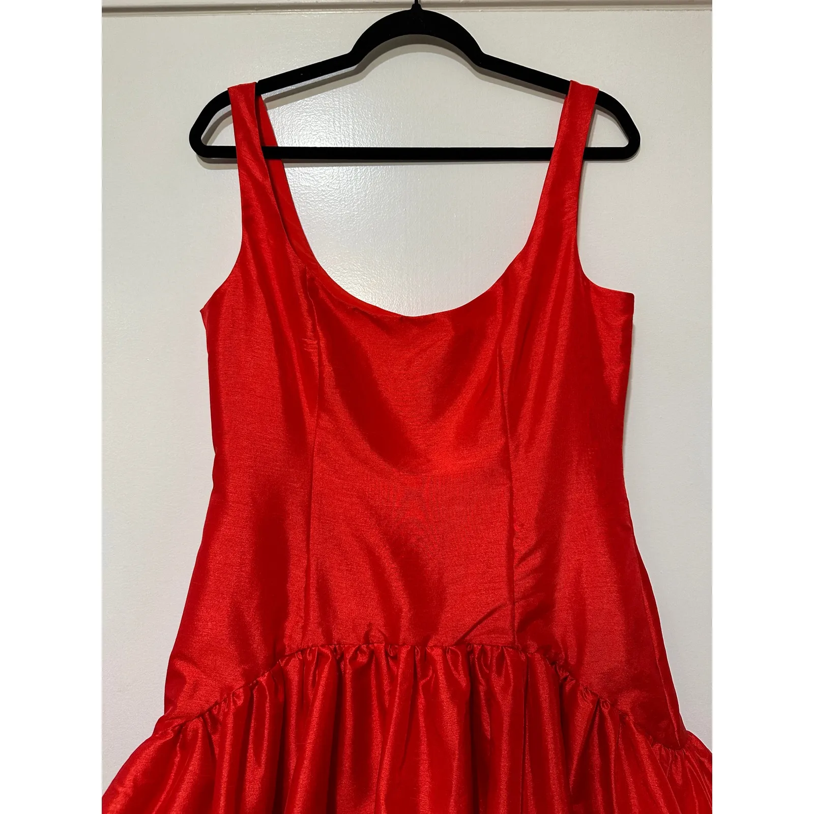 Hutch Lowry Sleeveless Drop Waist Bubble Hem Mini Dress Poppy Red Size 8 NWT - Image 4