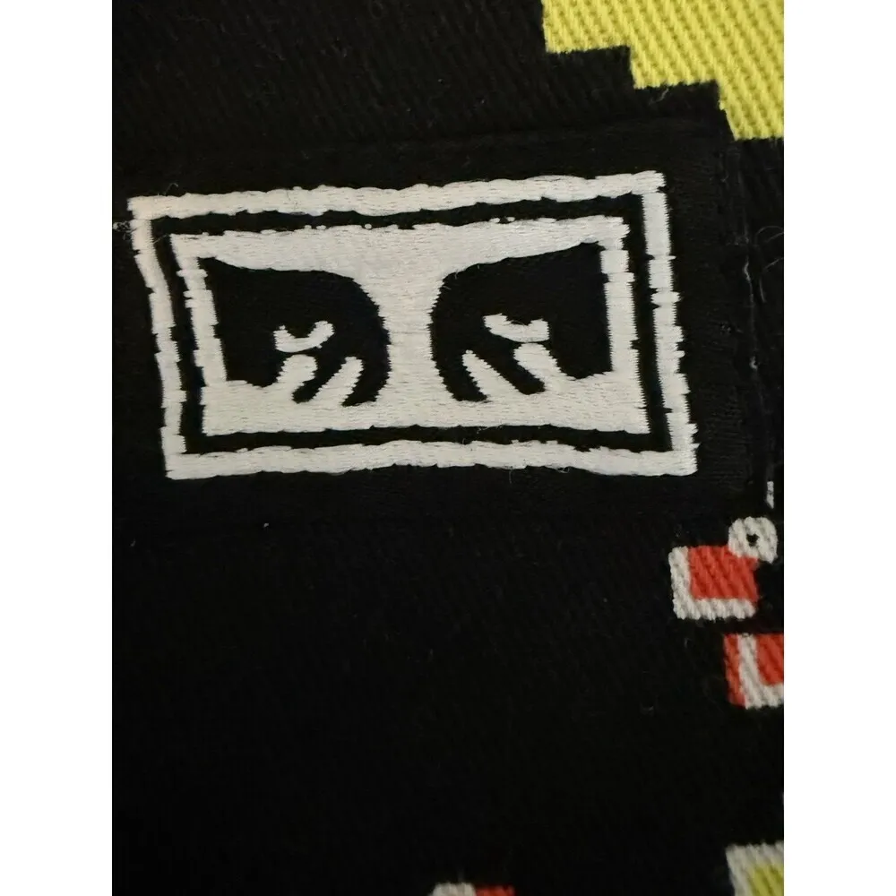 OBEY Womens  Pants Trousers Size 27 black casual Floral Relaxed Skater - Image 10