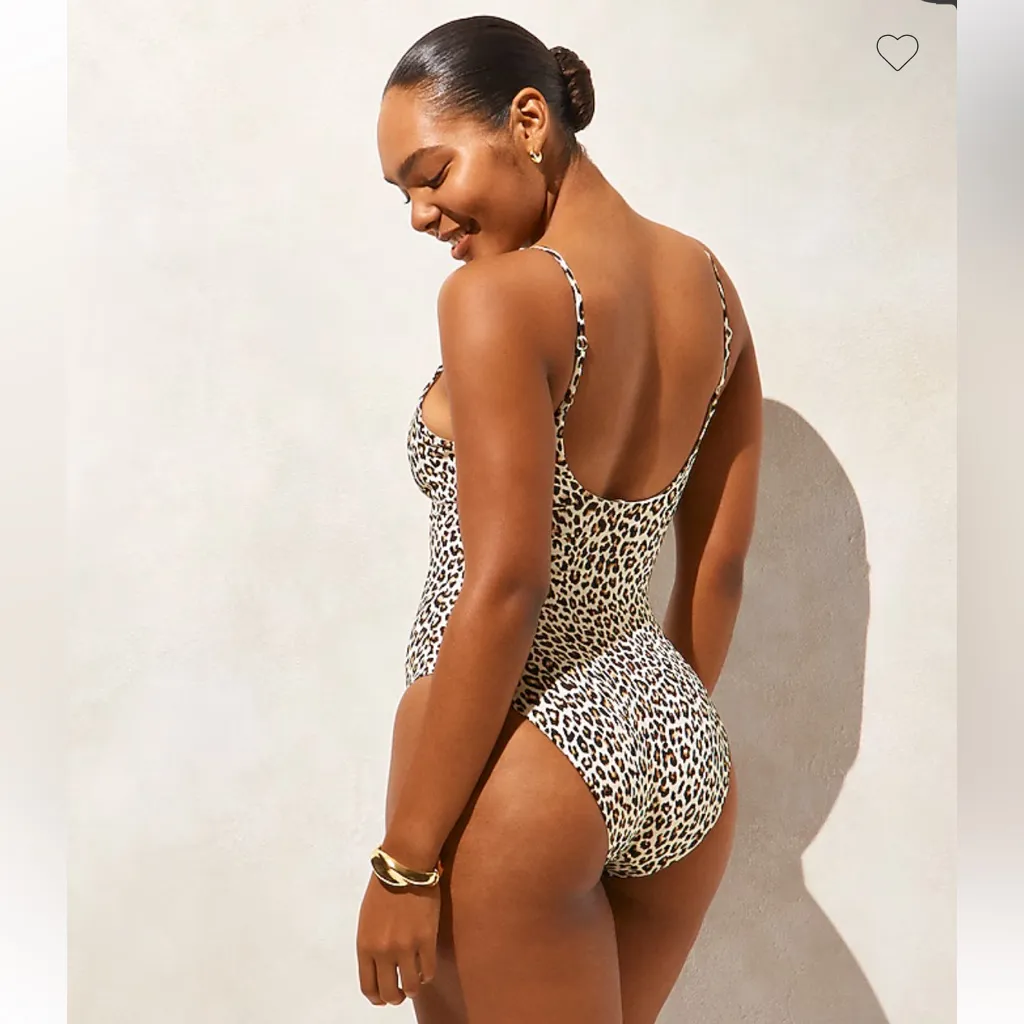 J Crew‎ snow leopard print one piece size medium - Image 5