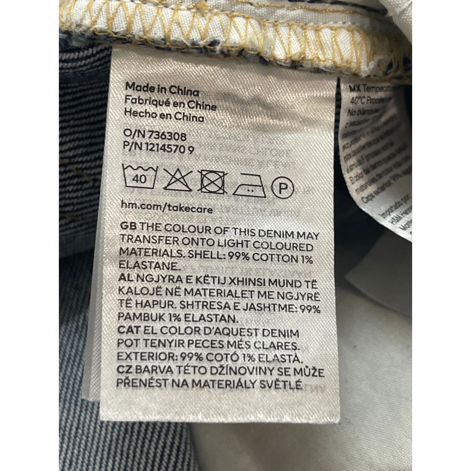 H&M Women's Blue Medium Wash High Waisted Straight Leg Denim Jeans Size 4 - Image 7