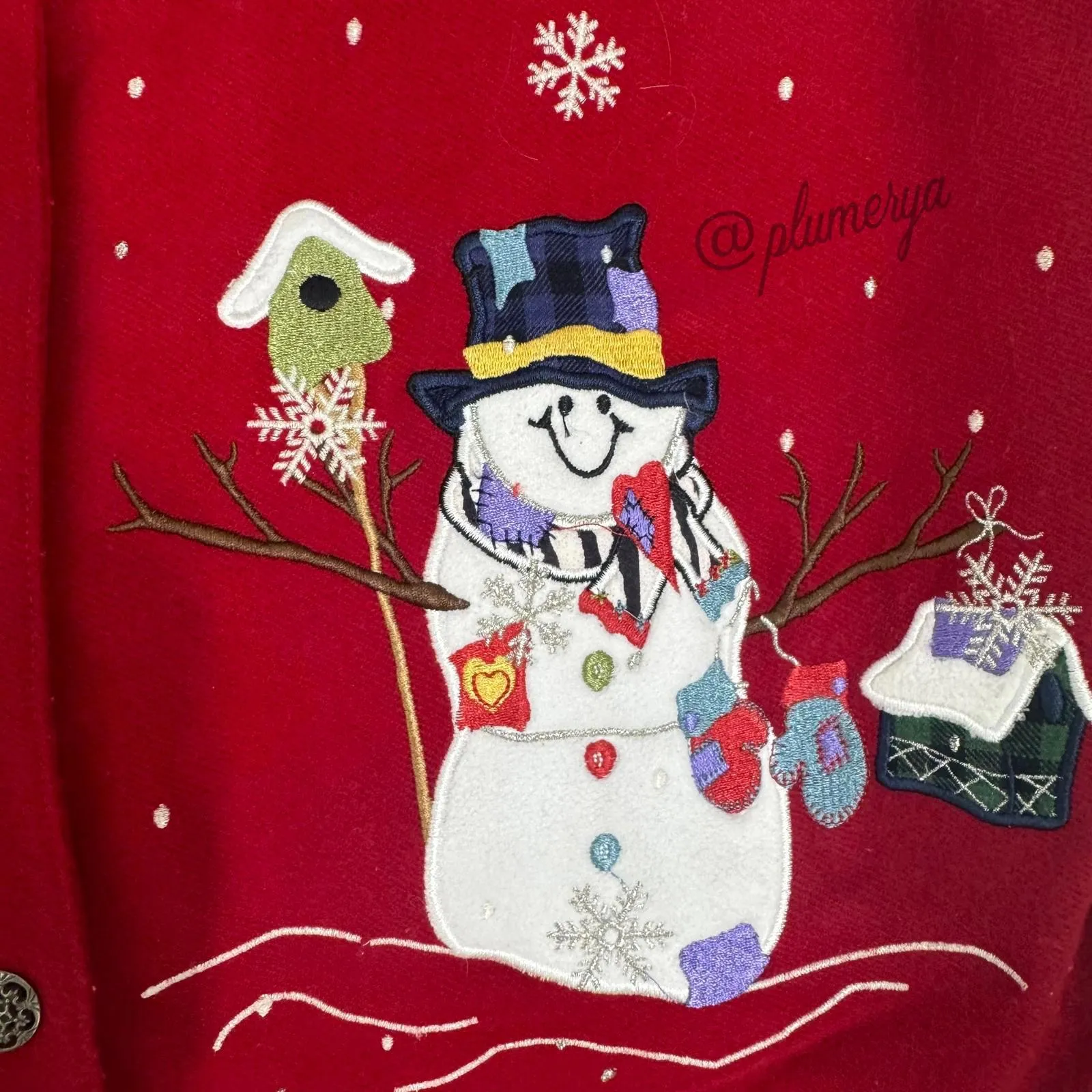 Vintage 90’s Karen Scott Christmas Holiday Snowman Vest Size L - Image 2