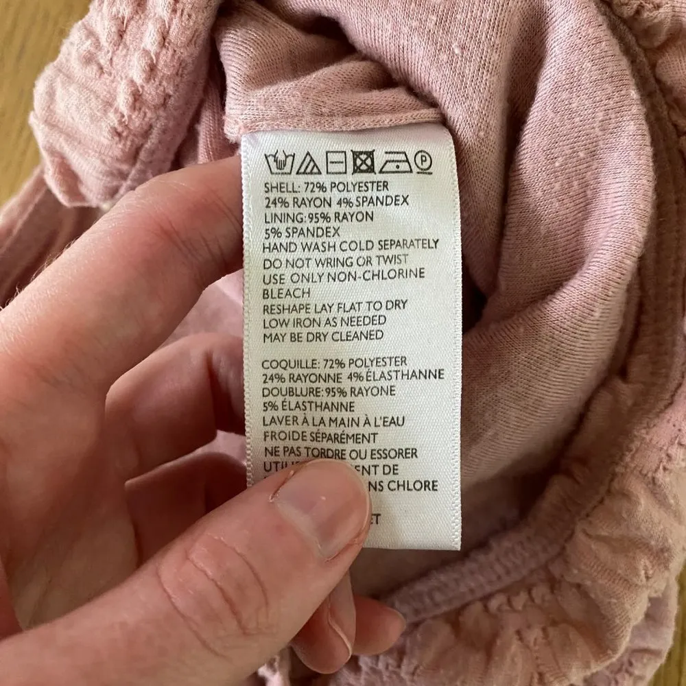 Urban Outfitters Textured  Tube Crop Top in Blush Pink - Image 5