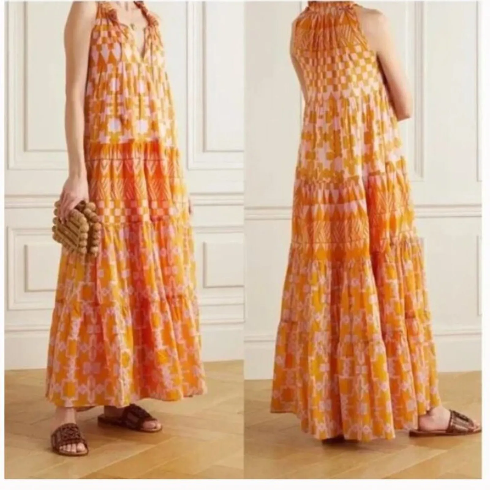 NEW Yvonne S Hippy Tiered Printed Cotton - Image 3