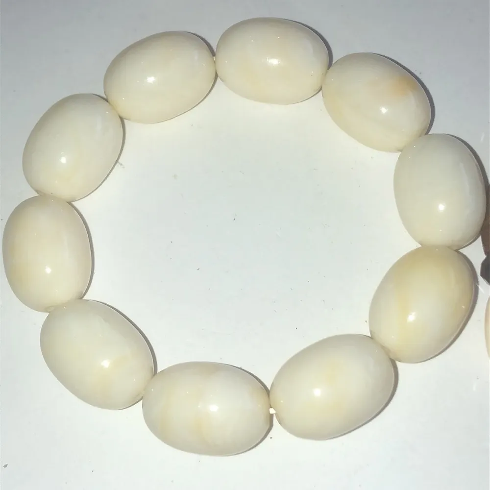 Lot of 4 Neutral Tone Beaded Boho Stretchy Bracelets - Image 2