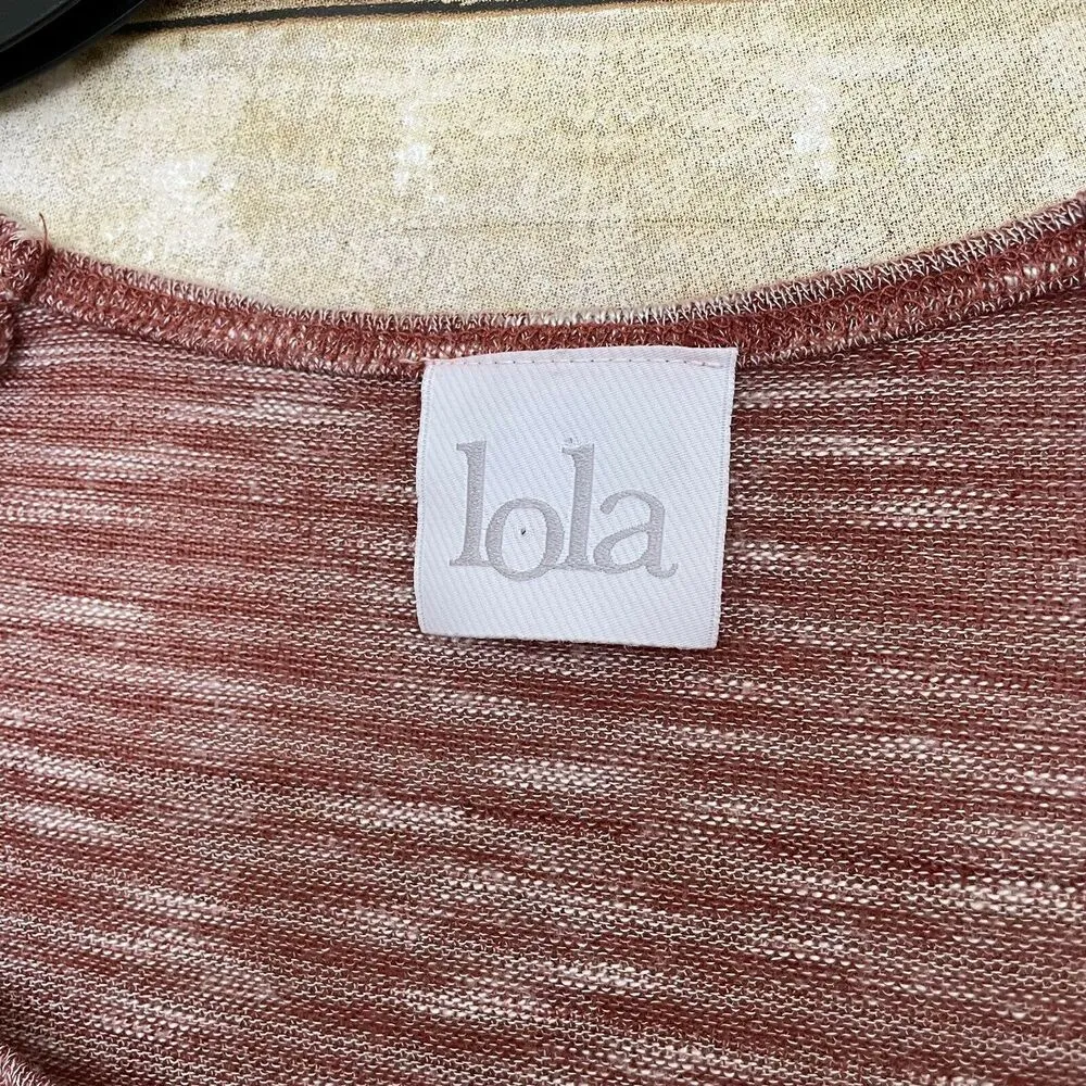 Lola Women's Red Oversized Space Dye Casual Knit Top - Image 3