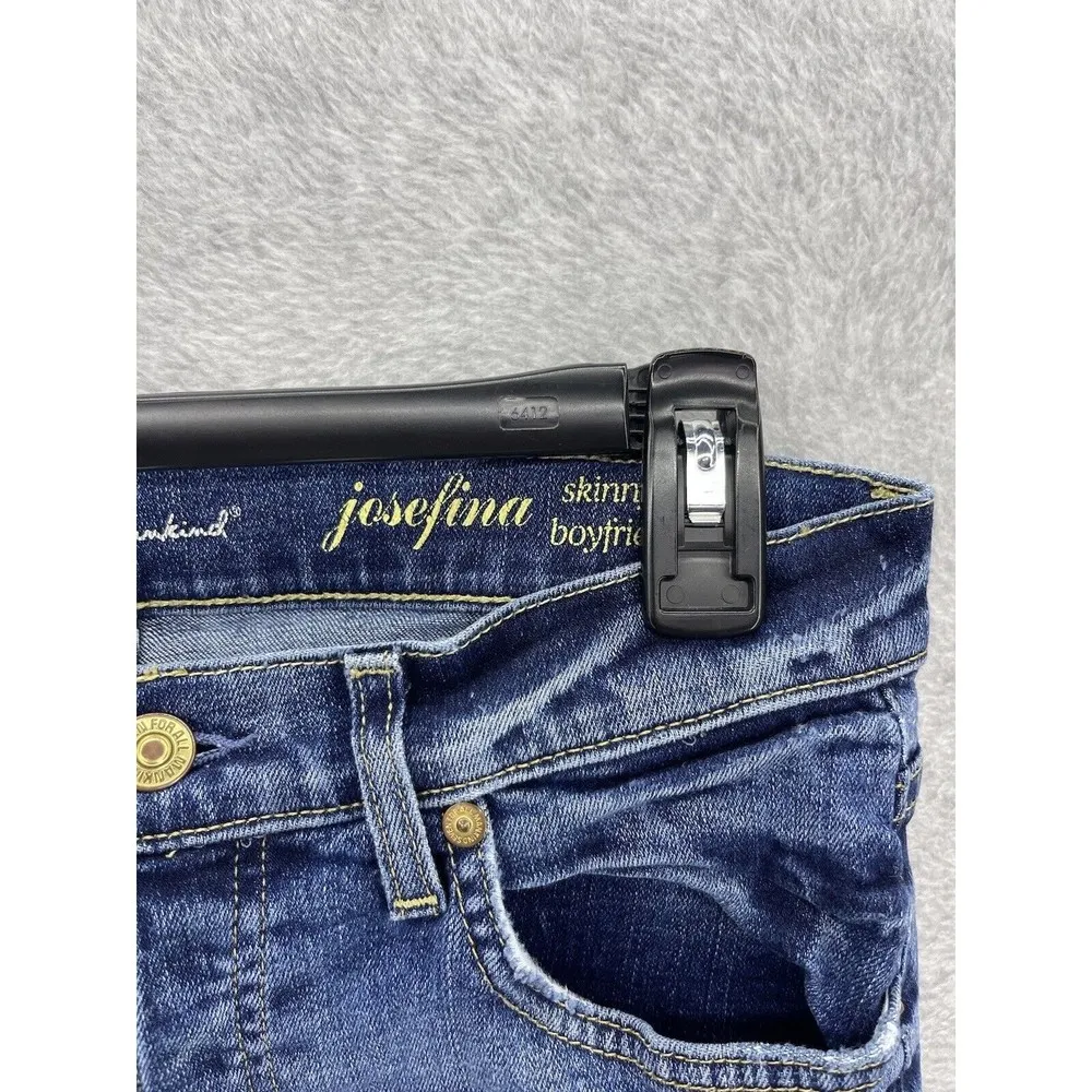 7 For all mankind Women's Blue Denim Jeans Distressed Size 25 Josefina Skinny - Image 10