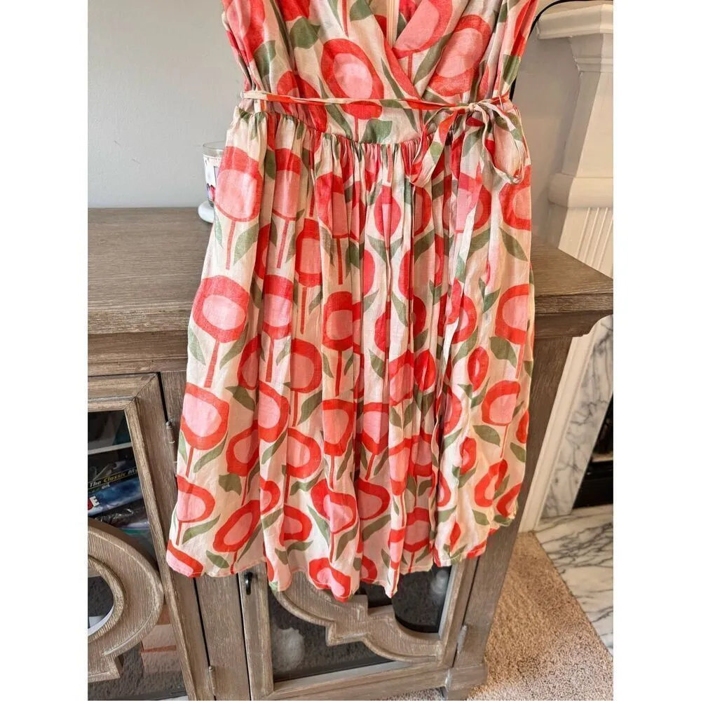 The Dolls House Fashion Floral Ruffle Sleeve Dress Size Small Pink - Image 4