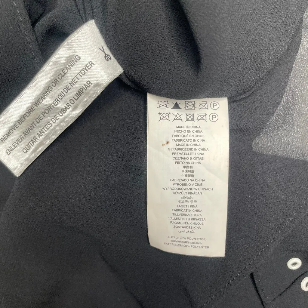 MICHAEL Michael Kors Black White Ruffled Embellished Midi Slip Dress Sz XS - Image 12