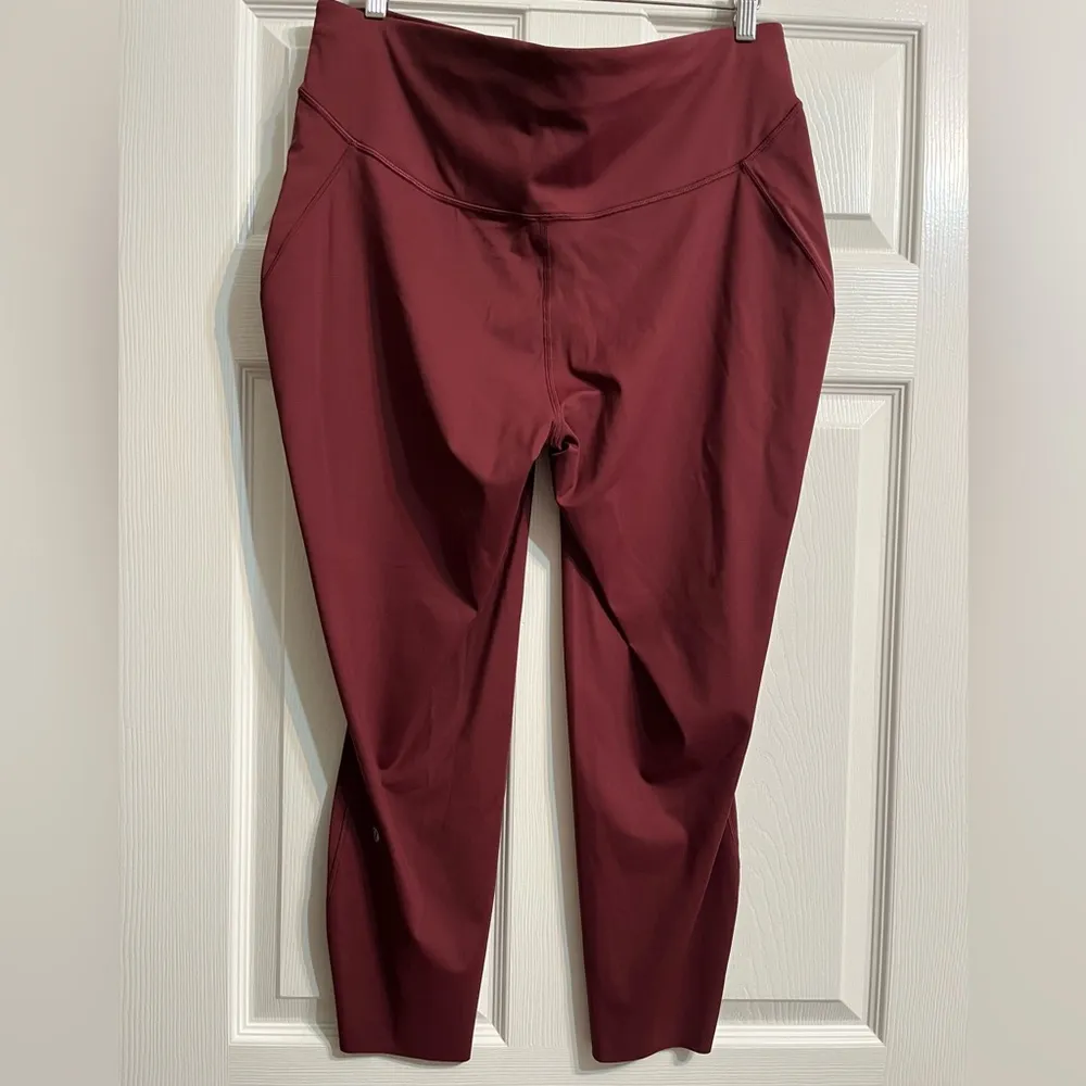 Lululemon  athletica Base Pace High Rise Tight 25” Red Merlot -Size 18 - Image 4