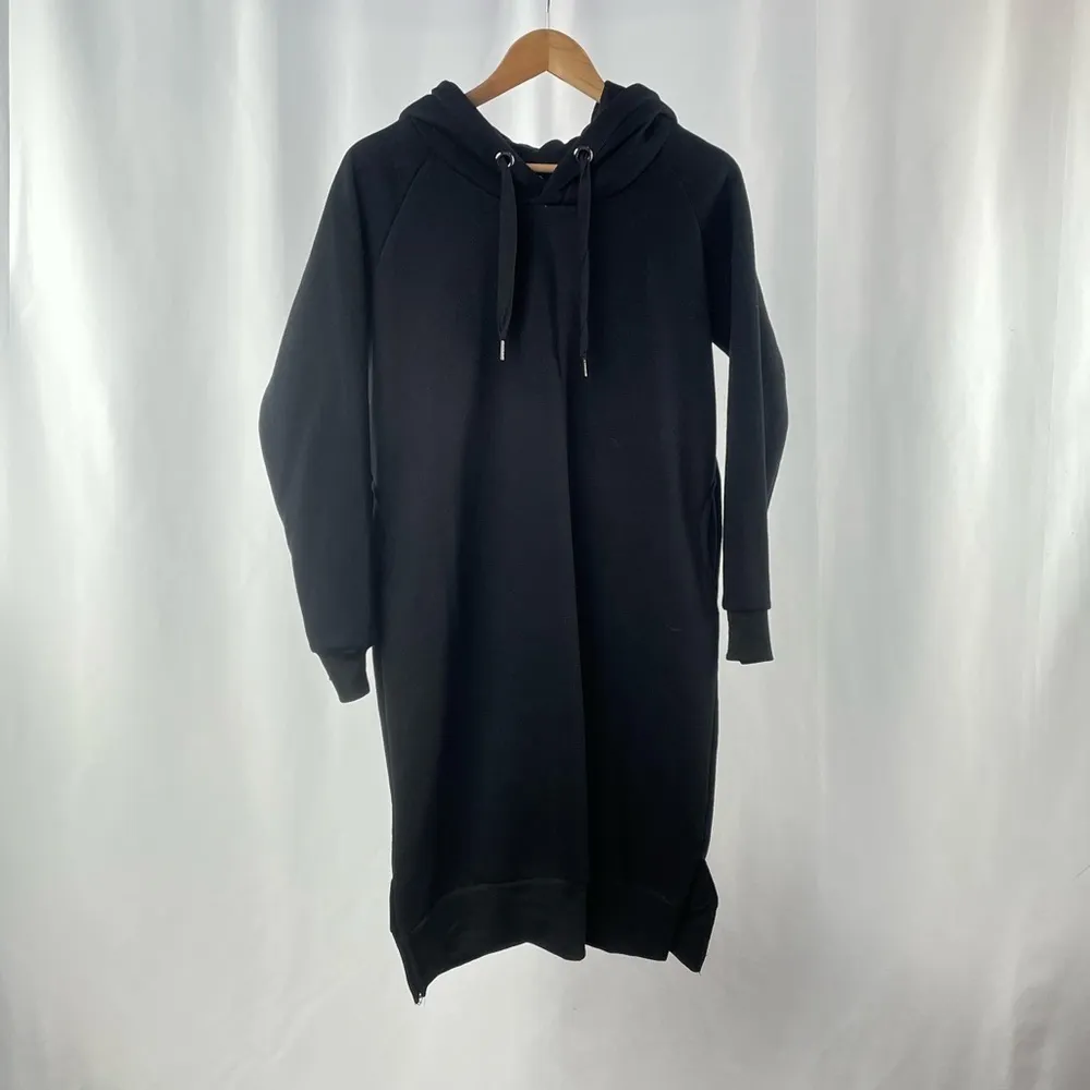 NUTEXROL Long‎ Fleece Hooded Sweatshirt Dressing Black Size Small - Image 3