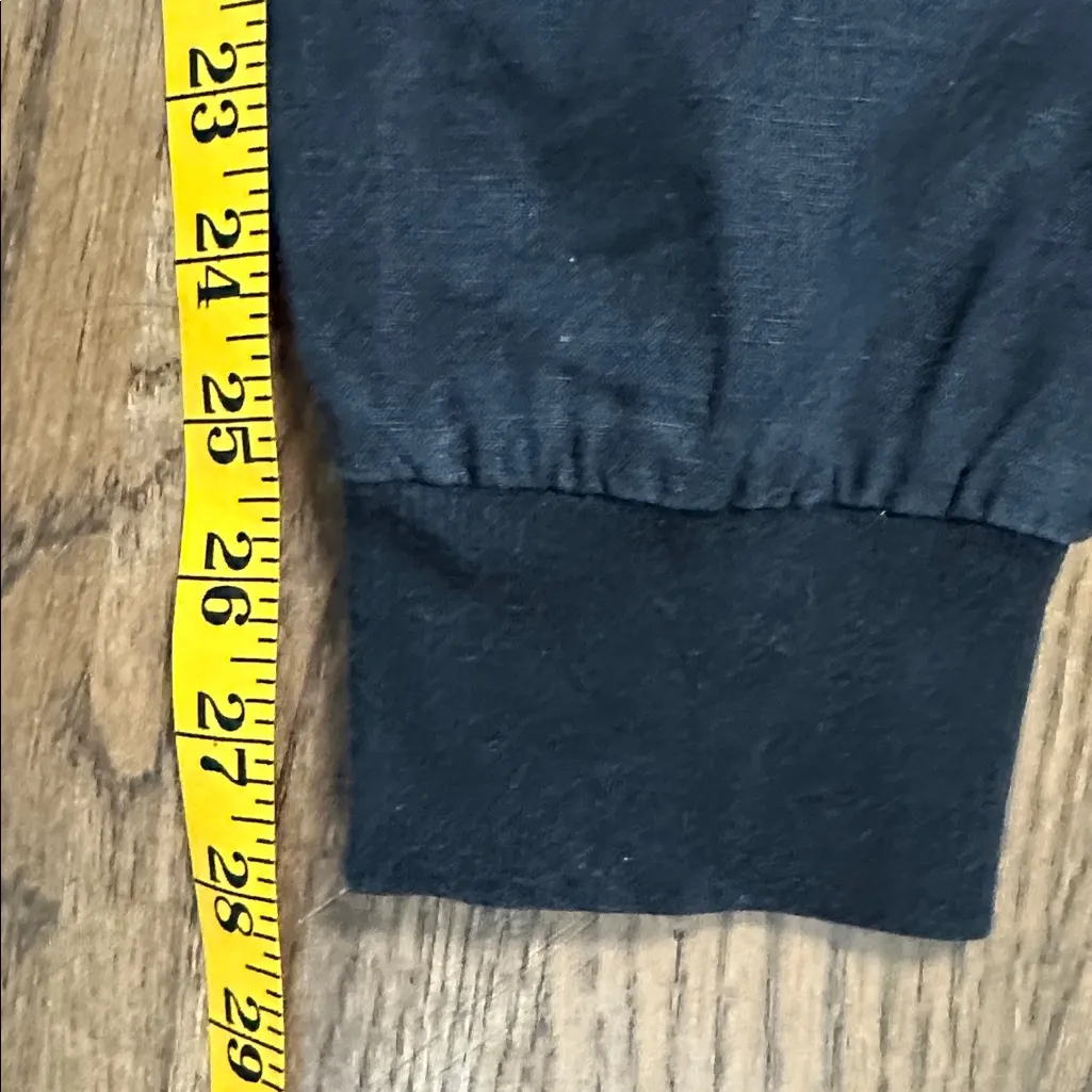 Lord & Taylor black linen Joggers Size XS - Image 5