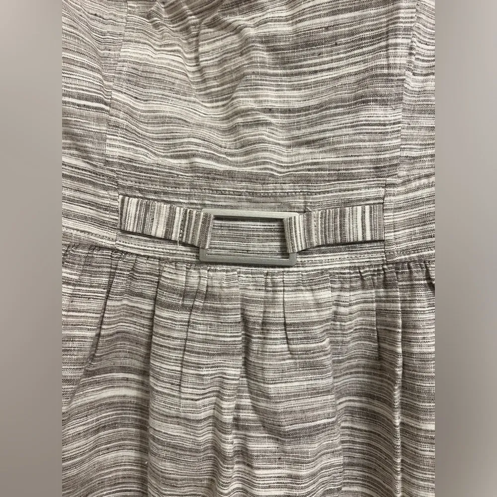 BANANA REPUBLIC Womens Size 4 Strapless Dress Heathered Striped Linen Cotton EUC - Image 2