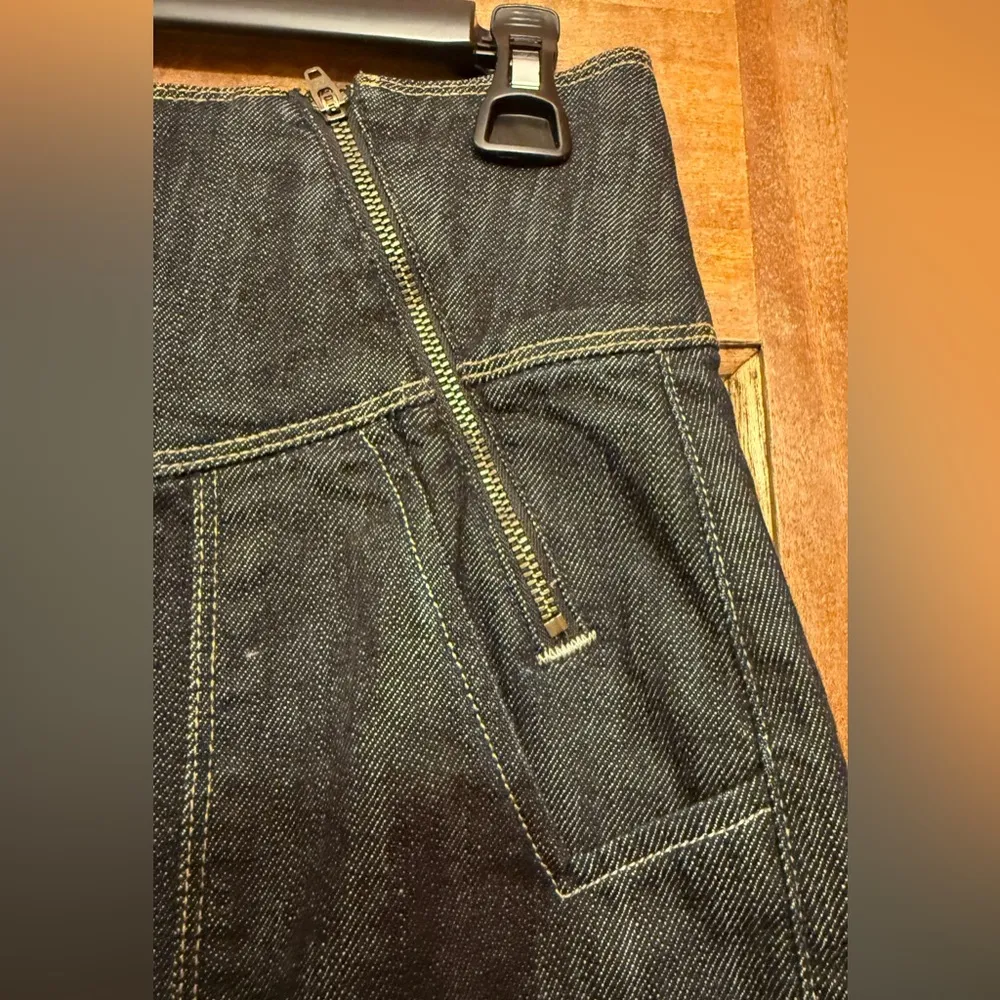 Citizens of Humanity Dark Wash High Waist Stretch Double Zip Denim Skirt -28 - Image 2