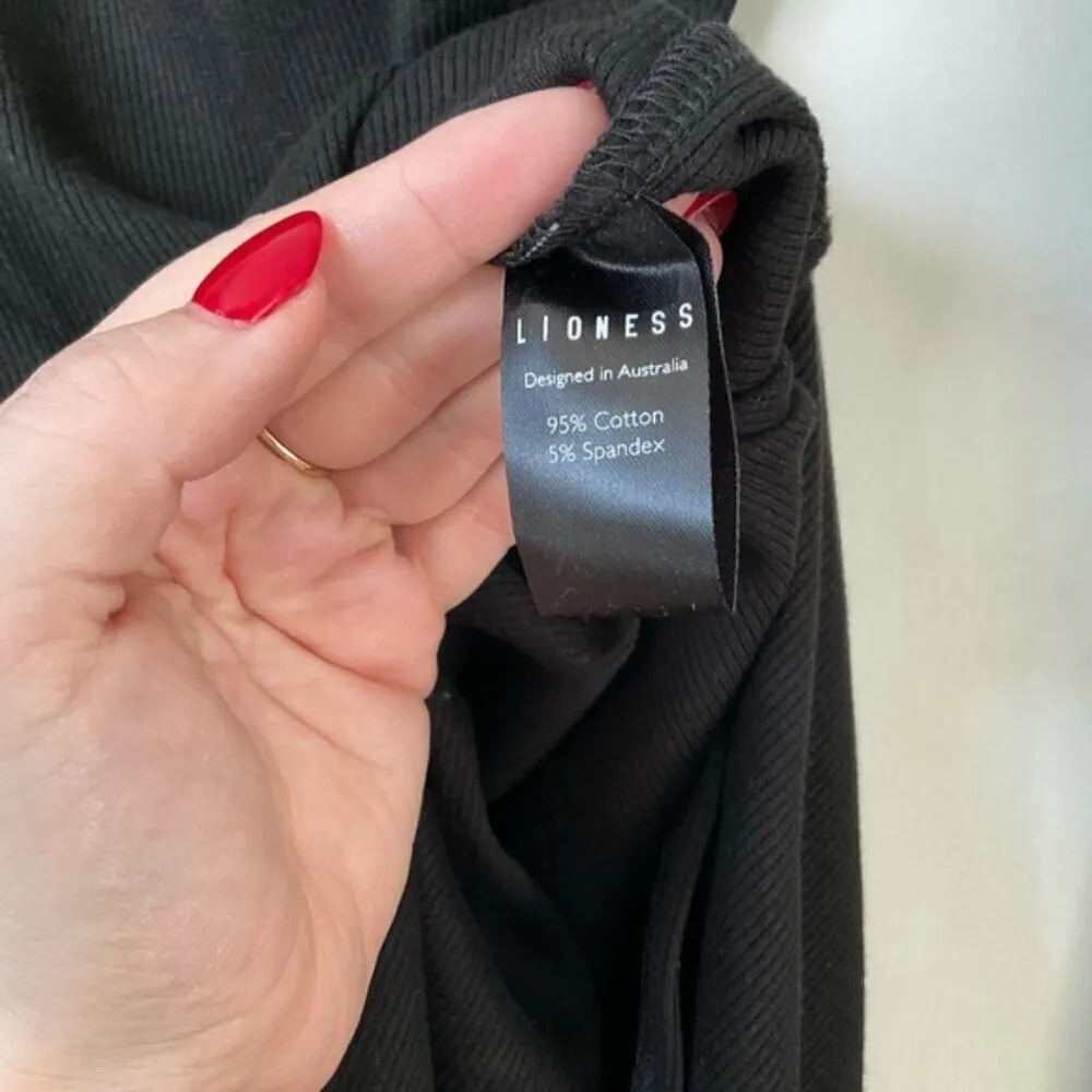 Princess Polly Lioness Black Don't Blame Me Long Sleeve Side Slit Dress S - Image 7